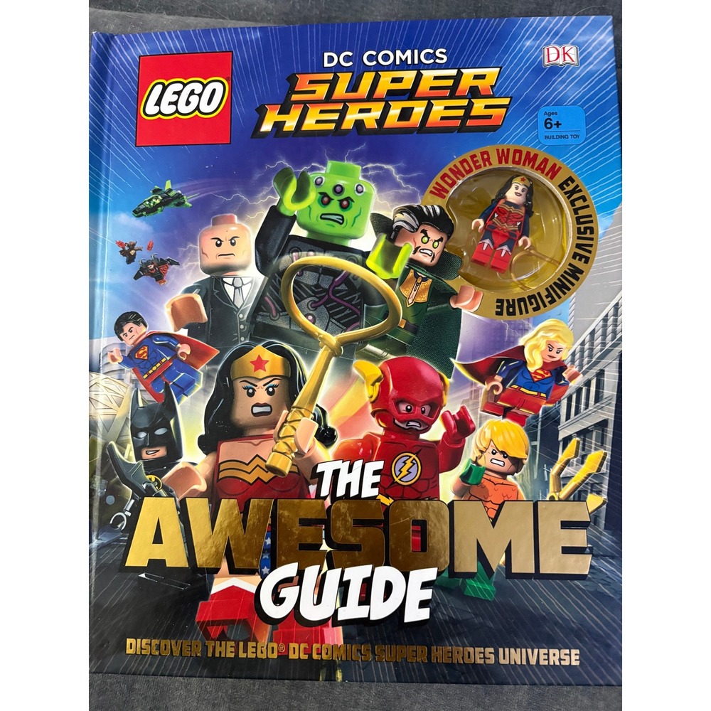 LEGO DC Comics Super Heroes The Awesome Guide DK Book Wonder Woman Minifigure